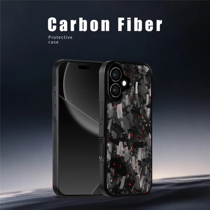 A-One Brand - iPhone 17 Mobilskal MagSafe Aramid Fiber Large Texture - Silver