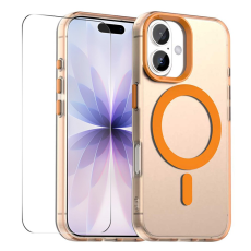 ENKAY - ENKAY iPhone 17 Mobilskal MagSafe Med 9H Härdat Glas - Orange