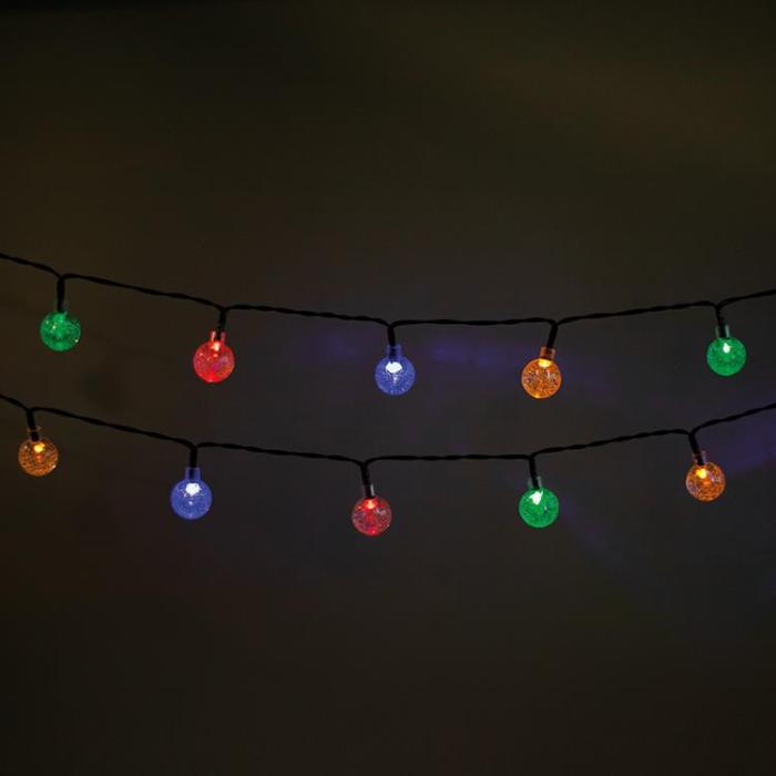 Forever Light - Forever String Light Solar LED Crystal Balls SCB61 6.5m 30 balls - Flerfärgad