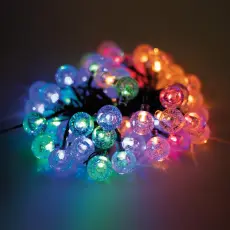Forever Light - Forever String Light Solar LED Crystal Balls SCB61 6.5m 30 balls - Flerf&auml;rgad