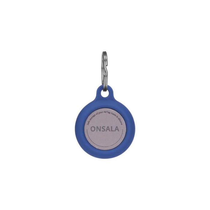 Onsala - Onsala Airtag Hållare Silikon Med Nyckelring - Blå