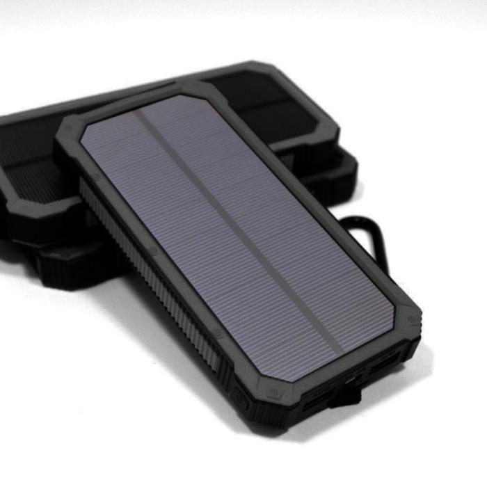A-One Brand - 10000 mAh Outdoor Powerbank Solcellsladdare - Svart