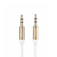 USAMS - USAMS Ljud Kabel jack 3.5mm till 3.5mm 1m - Vit