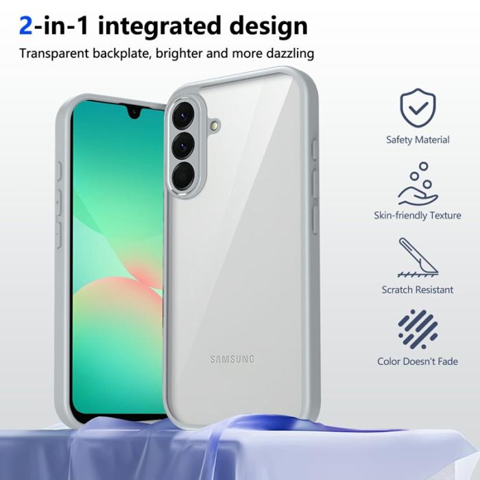OEM - Samsung Galaxy S26/S26 Pro Skal Matt Skinn Touch Klar PC + TPU Stötsäker - Grå