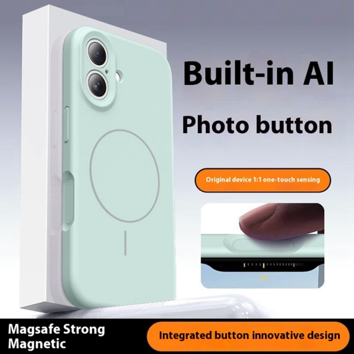 A-One Brand - iPhone 16 Mobilskal Magafe med Camera Touch Control - Ljusgrön