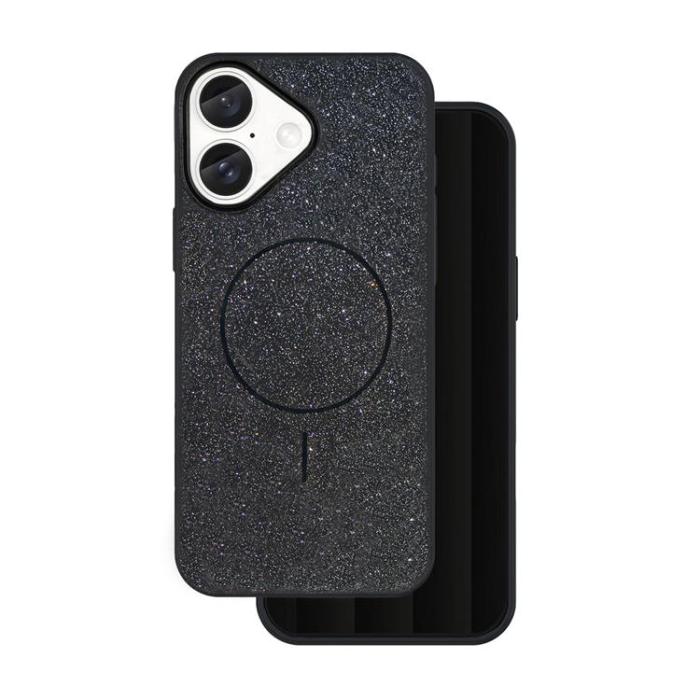 OEM - iPhone 16 Mobilskal MagSafe Glitter Thin - Svart