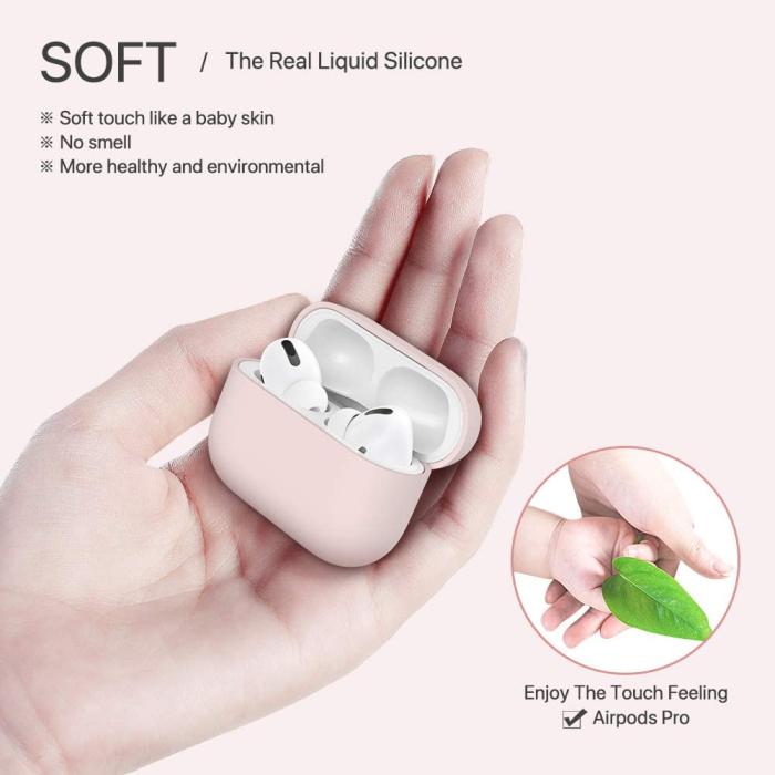 A-One Brand - Airpods Pro 1 Skal Liquid Silicone - Rosa