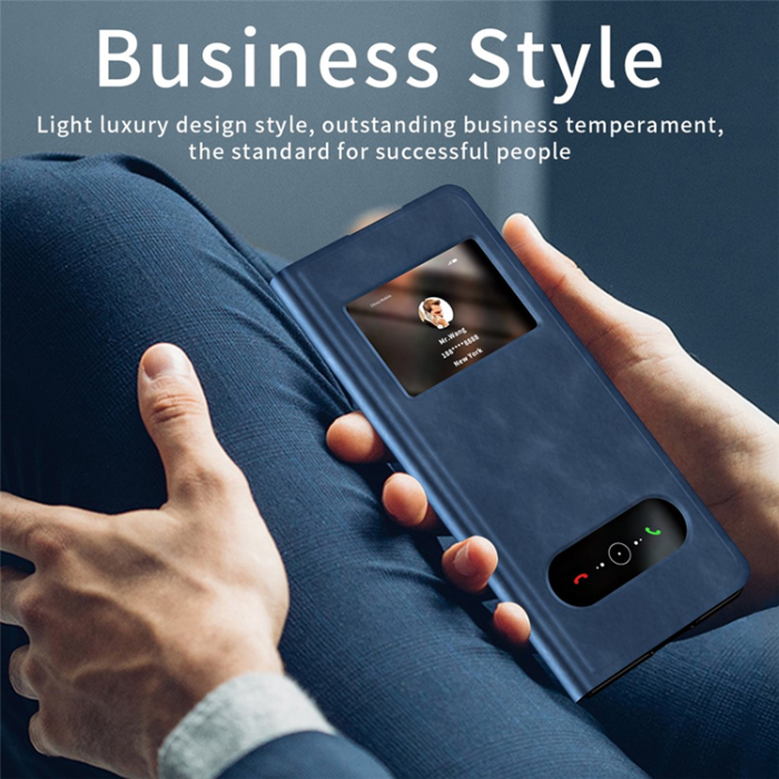 A-One Brand - Galaxy Z Fold 6 Mobilskal View Window - Blå