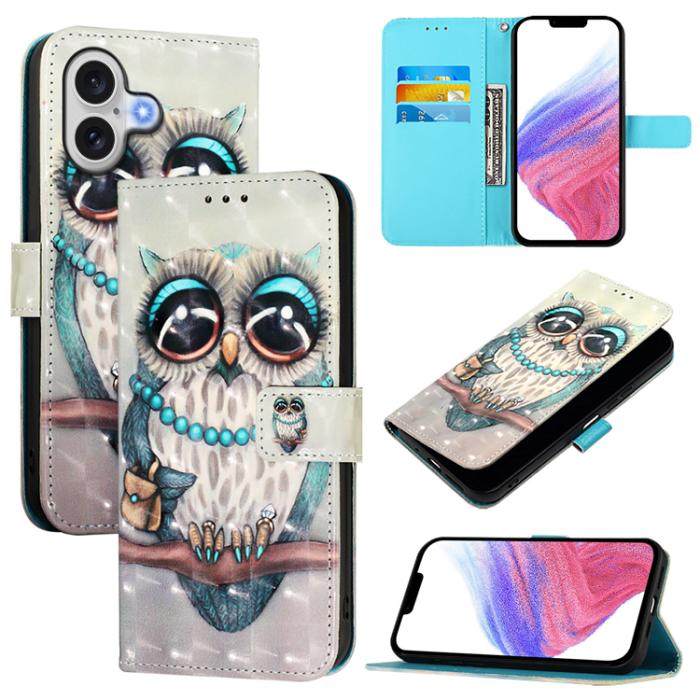 A-One Brand - iPhone 17 Plånboksfodral Printing Pattern Med Strap