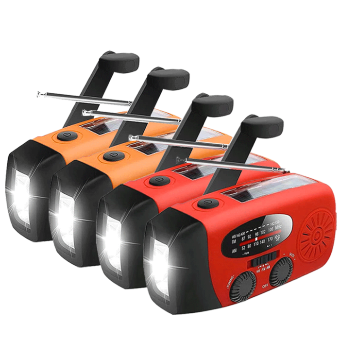 UTGATT1 - [4 PACK] Vevradio 2000mAh Powerbank, Ficklampa - 2 Röd 2 Orange