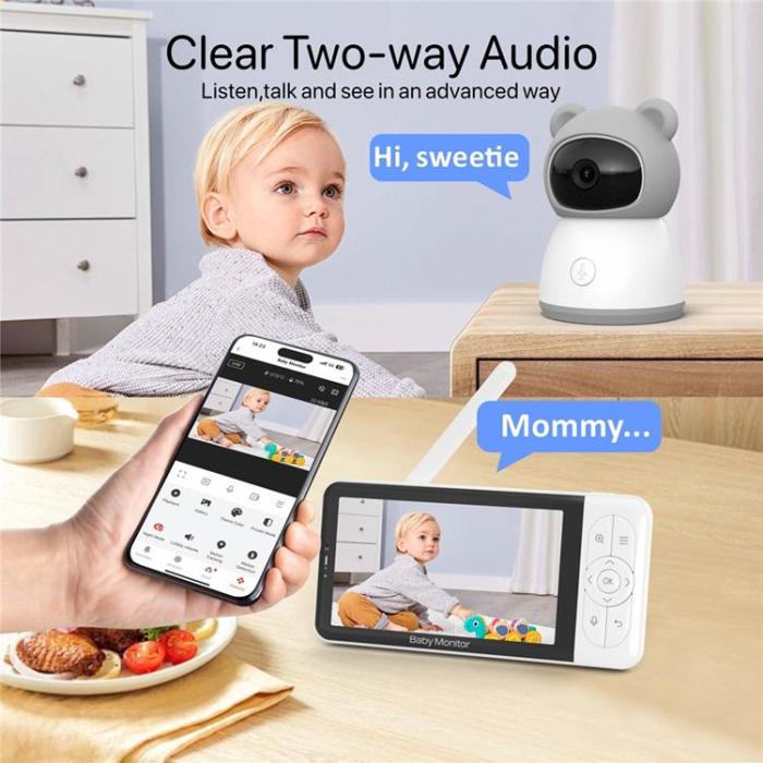 OEM - Babyvakt Nattseende Tuya-app Ljud- och Video WiFi-kamera - USA-kontakt