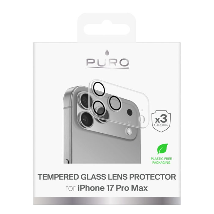 Puro - Puro iPhone 17 Pro Härdat Glas Kameraskydd - Clear