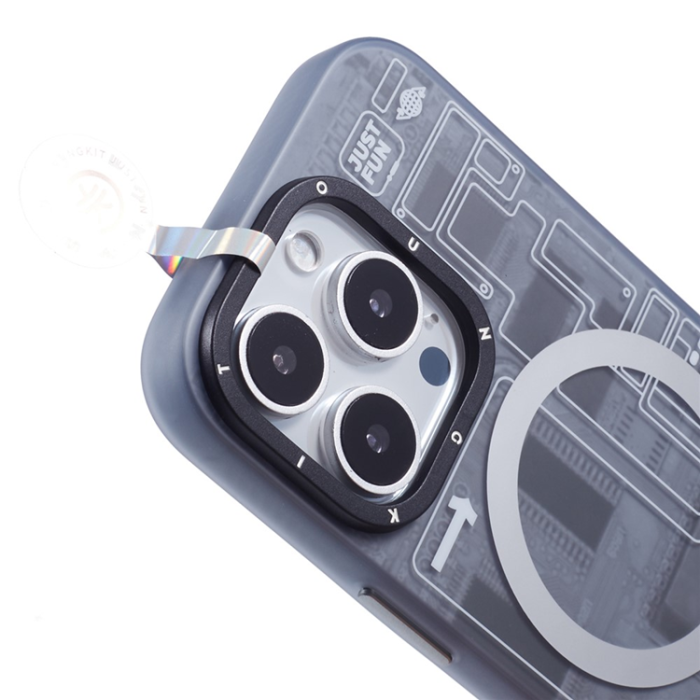 A-One Brand - Youngkit iPhone 16 Pro Max Mobilskal Magafe IMD Pattern - Svart