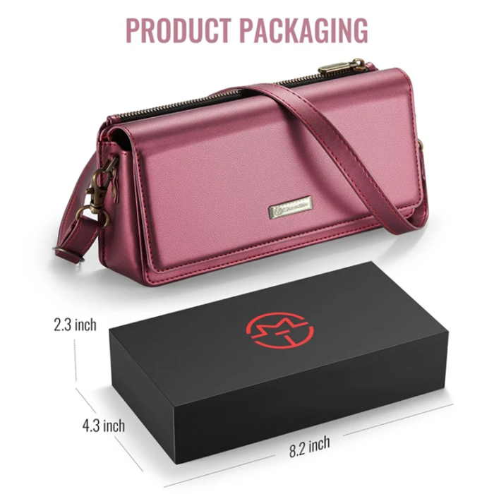 Caseme - CASEME Crossbody Väska RFID Blocking Me30 Max Läder - Röd