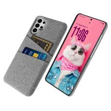 OEM - Samsung Galaxy S26 Ultra Skal Tyg + H&aring;rd PC - Ljusgr&aring;