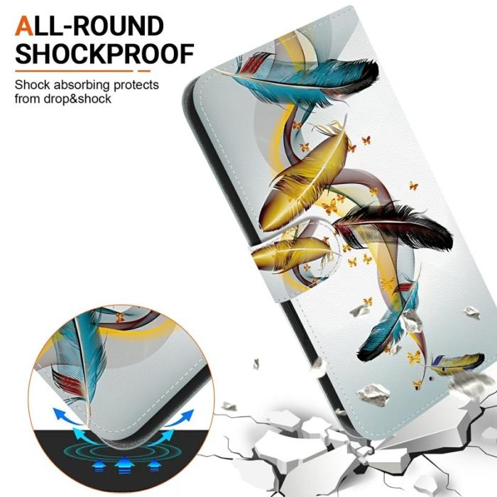 OEM - Samsung Galaxy S26/S26 Pro Plånboksfodral Mönstertryck Konstläder - Guldfjäril