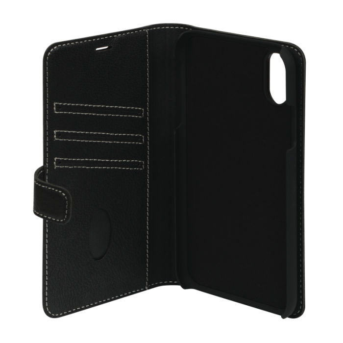UTGATT1 - Essentials Läder wallet till iPhone XR - Svart