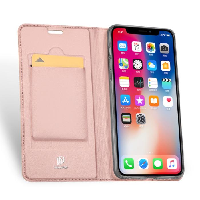 UTGATT1 - Dux Ducis Plånboksfodral till Apple iPhone XR - Roséguld