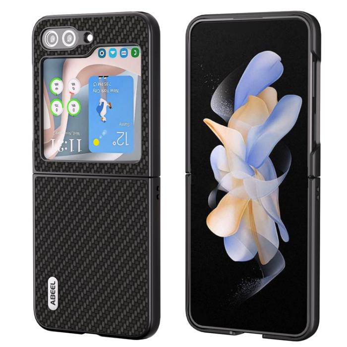 ABEEL - ABEEL Galaxy Z Flip 5 Mobilskal Carbon Fiber - Svart