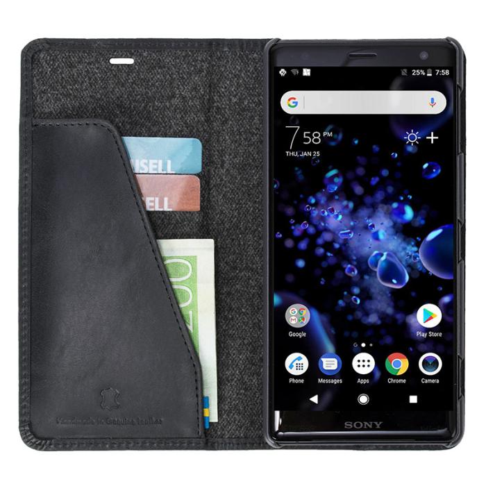 UTGATT5 - Krusell Sunne 2 Card Wallet Sony Xperia Xz2 Vintage Black