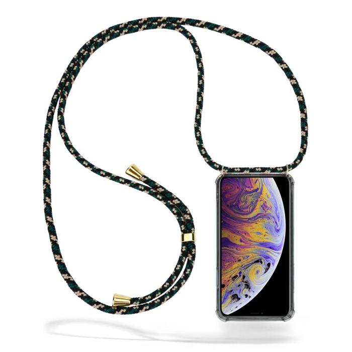 Boom of Sweden - Boom iPhone Xs Max skal med mobilhalsband- Green Camo Cord