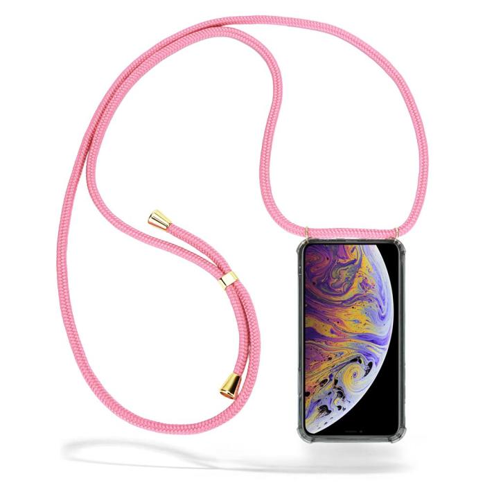 UTGATT1 - Boom iPhone Xs Max skal med mobilhalsband- Pink Cord