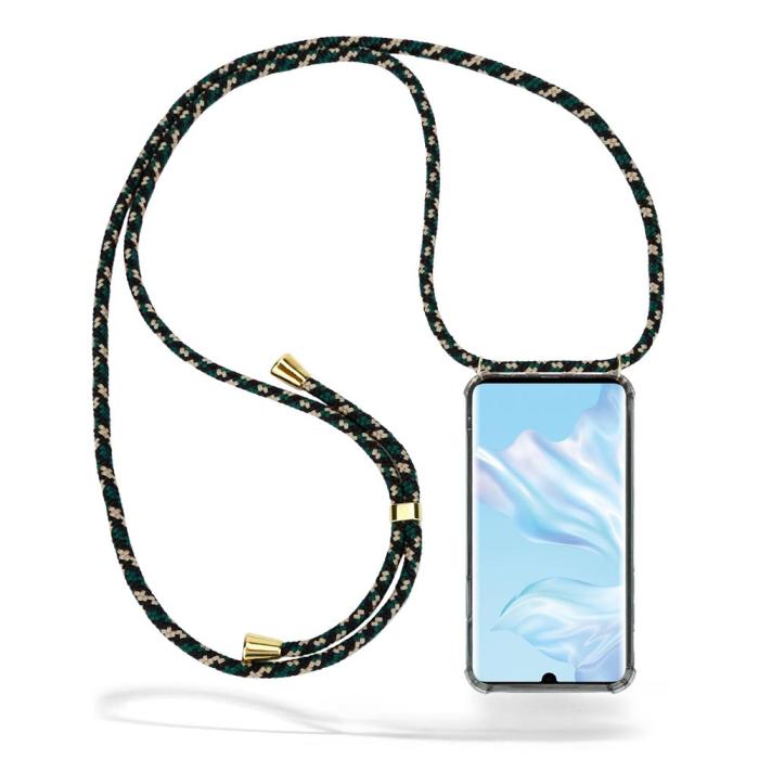 UTGATT1 - Boom Huawei P30 Pro mobilhalsband skal - Green Camo Cord