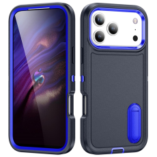 A-One Brand - iPhone 17 Pro Max Mobilskal Kickstand Silikon - Mörkblå/Sapphire