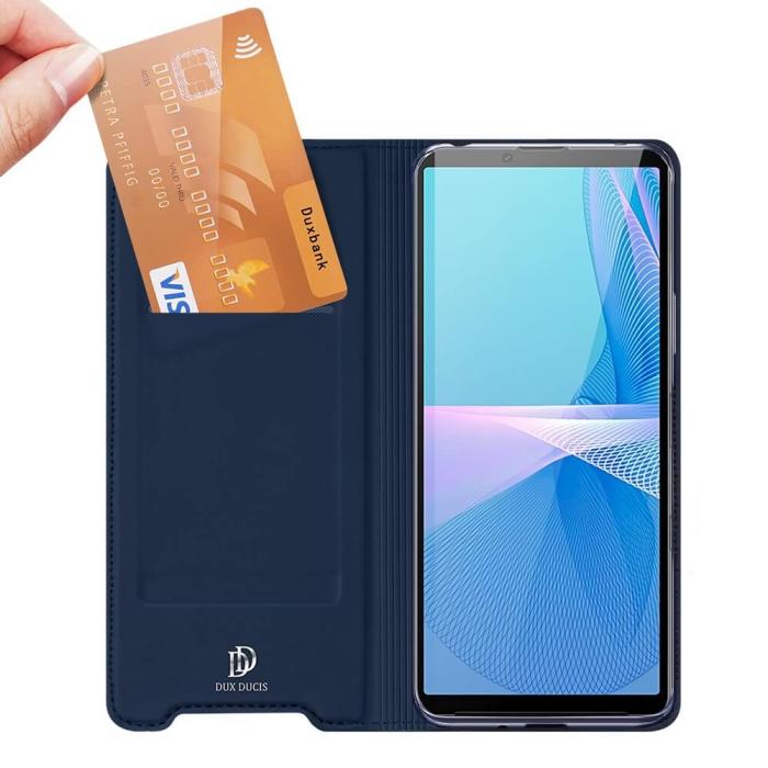 A-One Brand - Dux Ducis Skin Series Plånboksfodral till Xperia 10 III - Blå