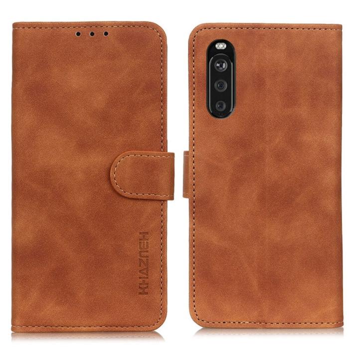 KHAZNEH - Khazneh Retro Plånboksfodral till Xperia 10 III - Brun