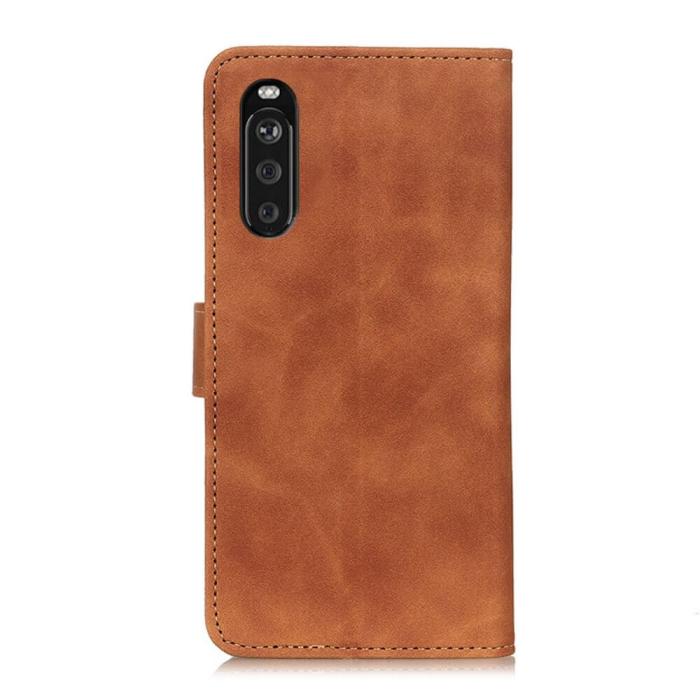 KHAZNEH - Khazneh Retro Plånboksfodral till Xperia 10 III - Brun