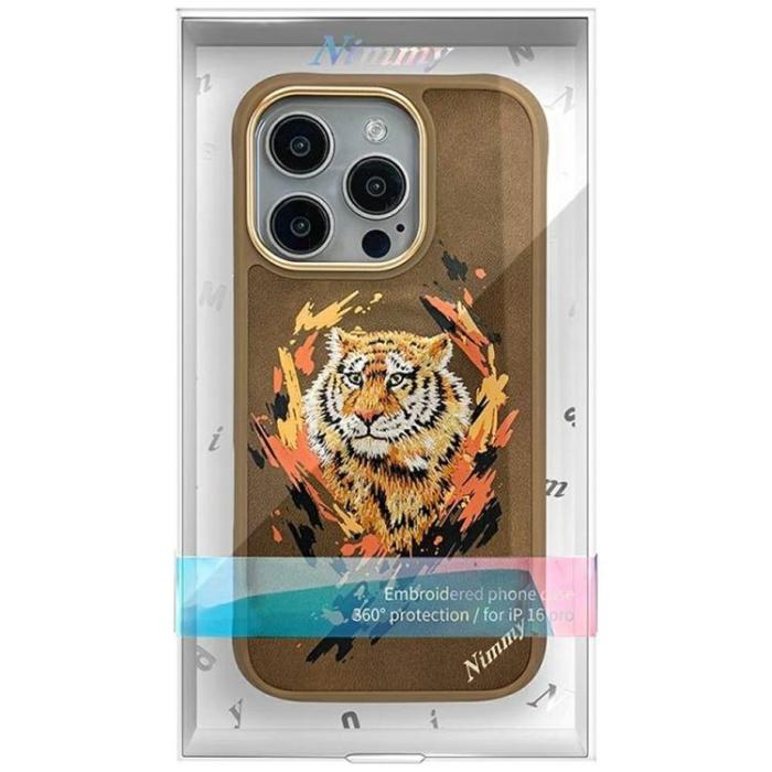 NIMMY - Nimmy iPhone 16 Pro Mobilskal MagSafe Tiger - Ljusbrun