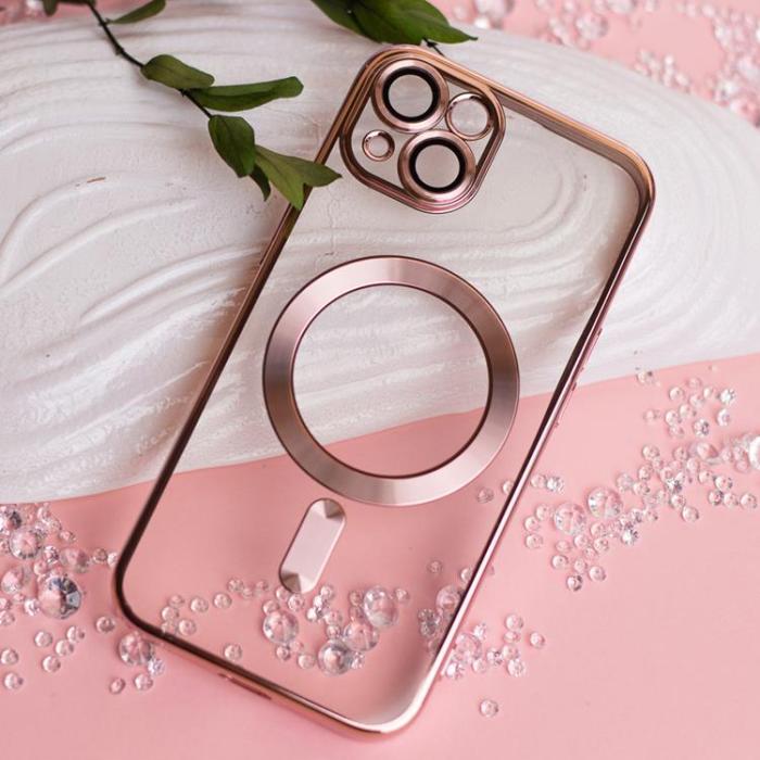 OEM - iPhone 16 Mobilskal Magsafe Color Chrome - Rose Guld