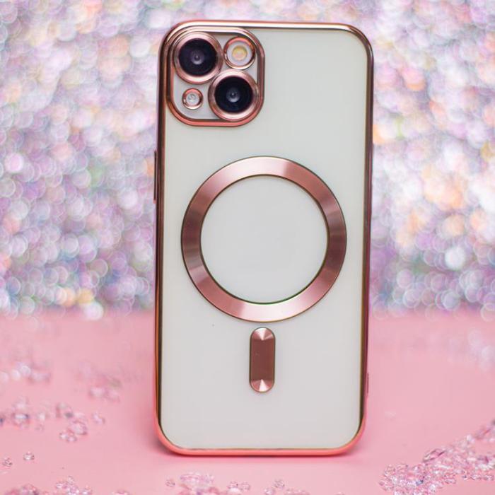 OEM - iPhone 16 Mobilskal Magsafe Color Chrome - Rose Guld