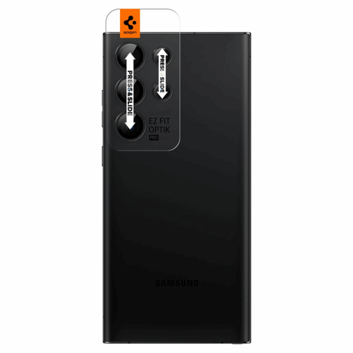UTGATT - [2-Pack] Spigen Galaxy S23 Ultra Kameralinsskydd i Härdat Glas Ez Fit