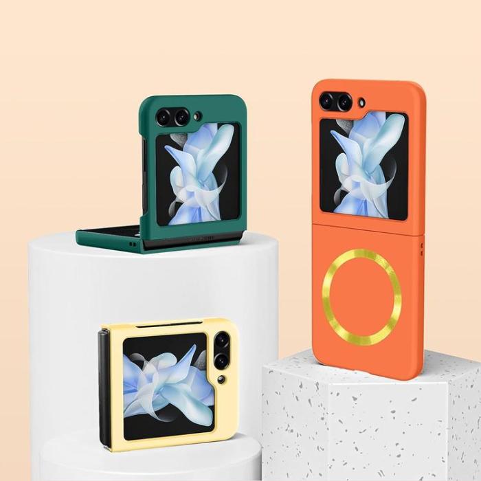 A-One Brand - Galaxy Z Flip 5 Mobilskal Magsafe Skinn-Touch - Orange