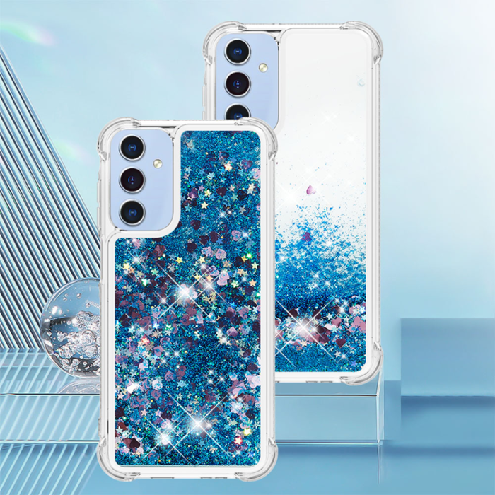 A-One Brand - Galaxy A17/A26 Mobilskal Glitter Quicksand TPU - Blå