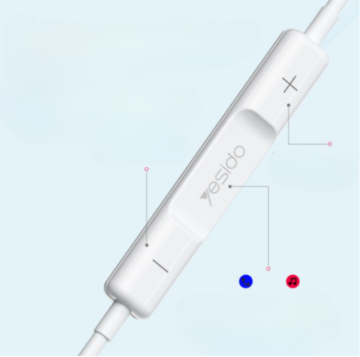 Yesido - Yesido Hörlurar YH38 In-Ear Typ-C - Vit