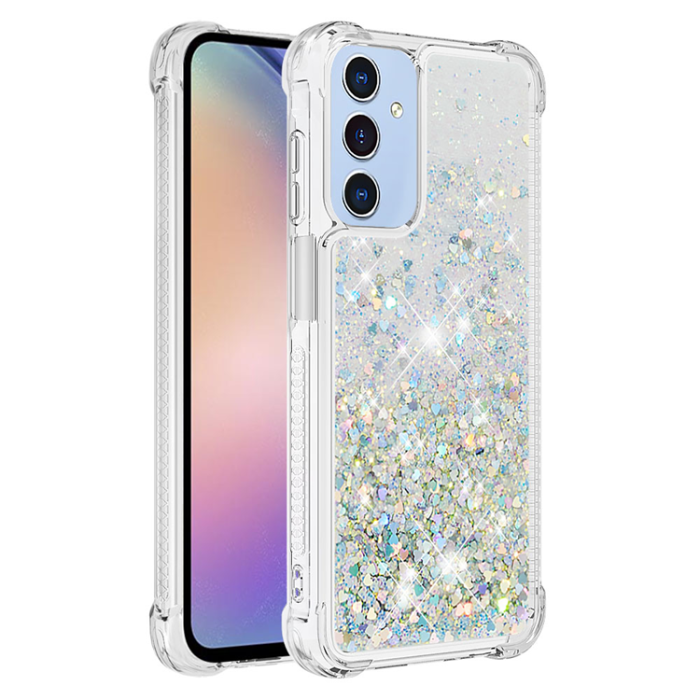 A-One Brand - Galaxy A17/A26 Mobilskal Glitter Quicksand TPU - Silver