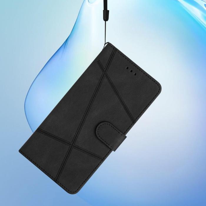 OEM - Crazy Horse Samsung Galaxy A37 Plånboksfodral Konstläder Ställ - Svart