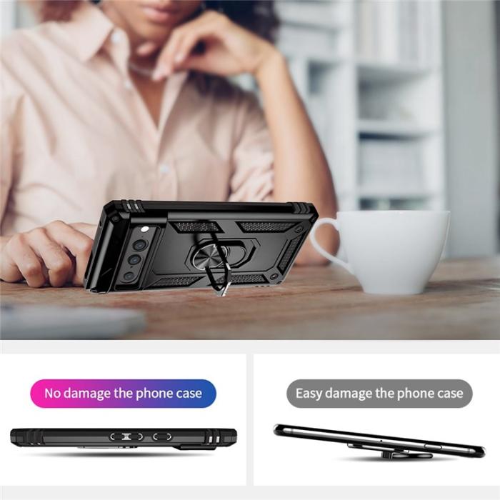 OEM - Google Pixel 7 Pro Skal Ringhållare Kickstand - Svart