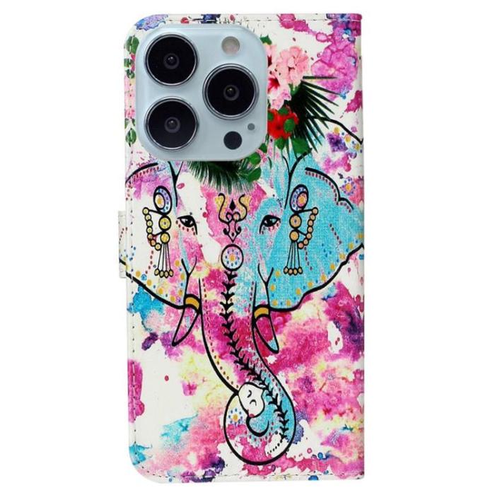 OEM - iPhone 14 Pro Plånboksfodral Folio Flip - Elephant