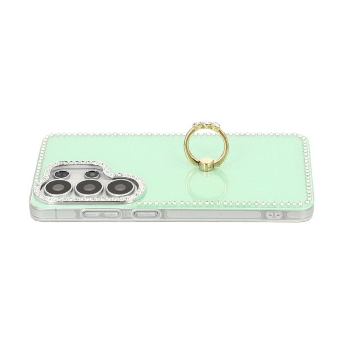 OEM - Mobilskal för Samsung Galaxy S26 Ultra Ring Kickstand Plast Glittrande Ljusgrön
