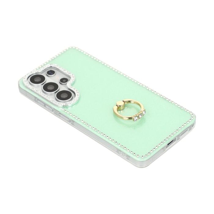 OEM - Mobilskal för Samsung Galaxy S26 Ultra Ring Kickstand Plast Glittrande Ljusgrön