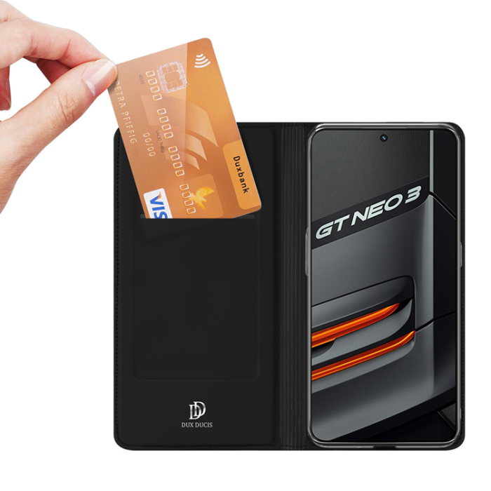 Dux Ducis - Dux Ducis Realme GT Neo 3 Plånboksfodral Skin Series - Svart
