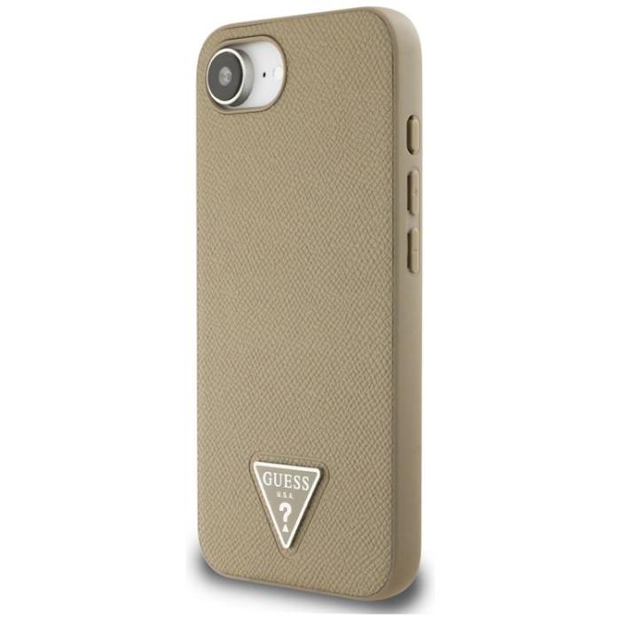Guess - Guess iPhone 16e Mobilskal MagSafe Grained Triangle - Brun
