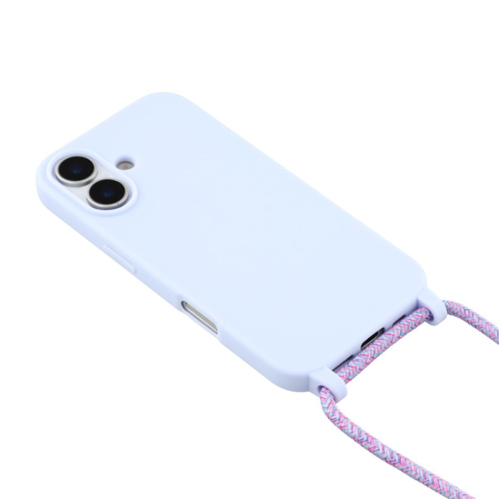 A-One Brand - iPhone 17 Mobilskal TPU Shockproof med Lanyard - Ljuslila