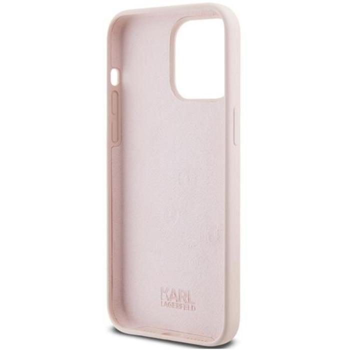 KARL LAGERFELD - KARL LAGERFELD iPhone 15 Pro Mobilskal Silikon Karl Script - Rosa