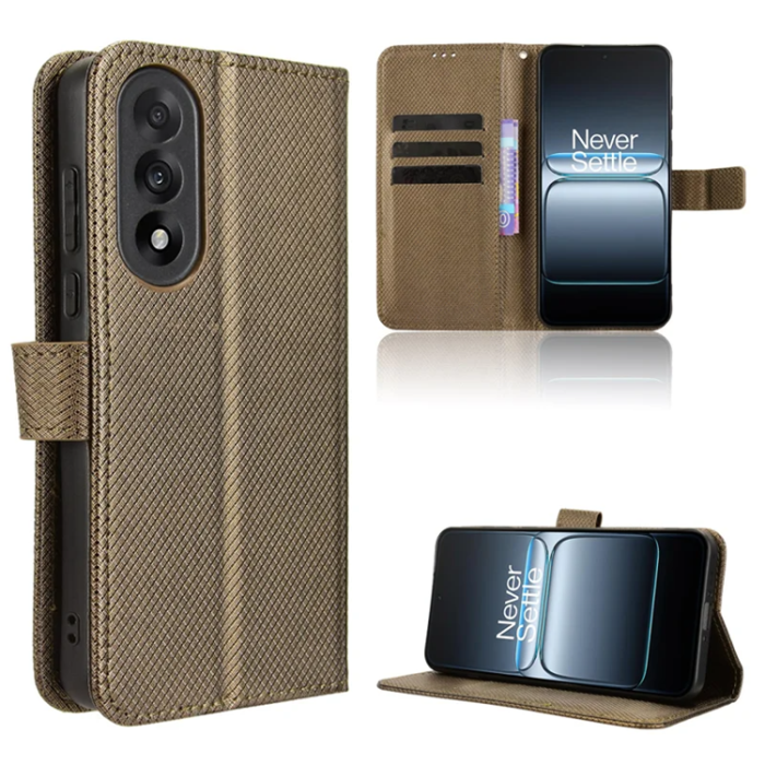 A-One Brand - OnePlus Nord 5 Plånboksfodral Diamond Texture - Brun