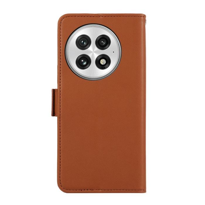 ABEEL - ABEEL OnePlus 13 Plånboksfodral Konstläder med RFID-Skydd - Brun